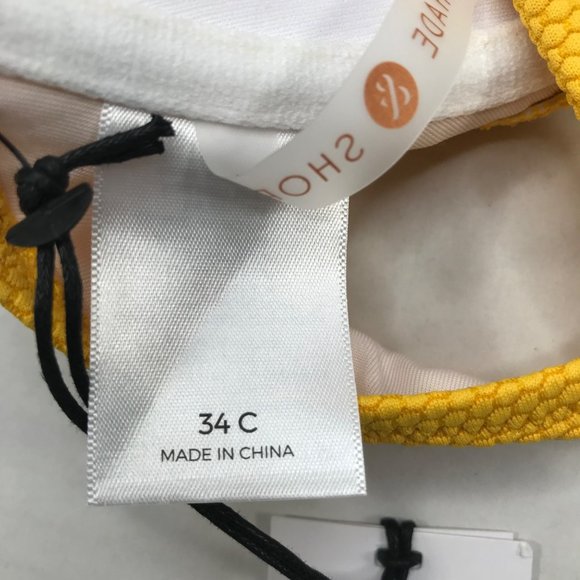 Shade And Shore Women's Size 34C Light Lift Textured Underwire Bikini Swim Top - Picture 6 of 12